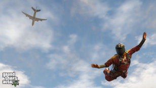 GTA V Skydiving Screenshot