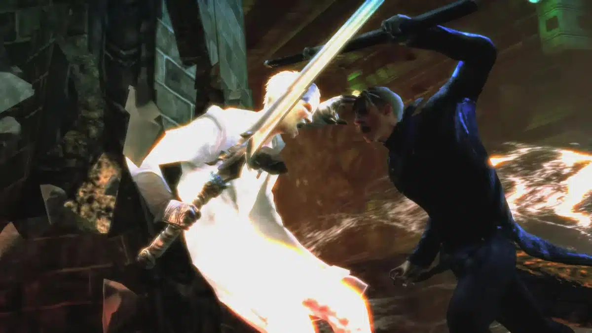 DmC Devil May Cry Dante fighting.