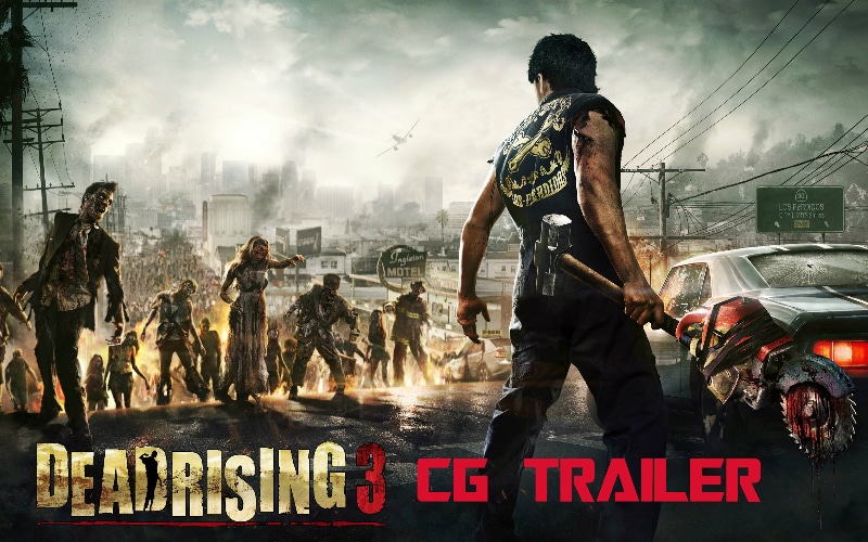 A horde of zombies walking towards a protagonist who's holding a hammer in right hand in a apocalyptic setting
