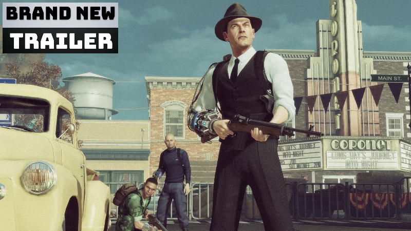 The Bureau: XCOM Declassified game with a gangstar holding a Tommy Gun in the street
