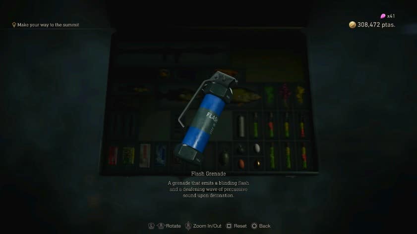 Resident Evil 4 Remake Flash Grenade.