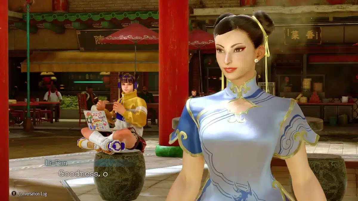 Street Fighter 6 World Tour Li-Fen interaction.