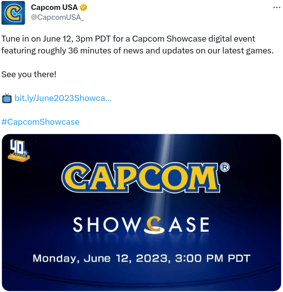 Capcom Showcase Digital Event News