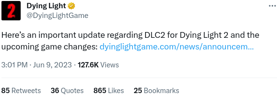 Dying Light 2 DLC 2 Update