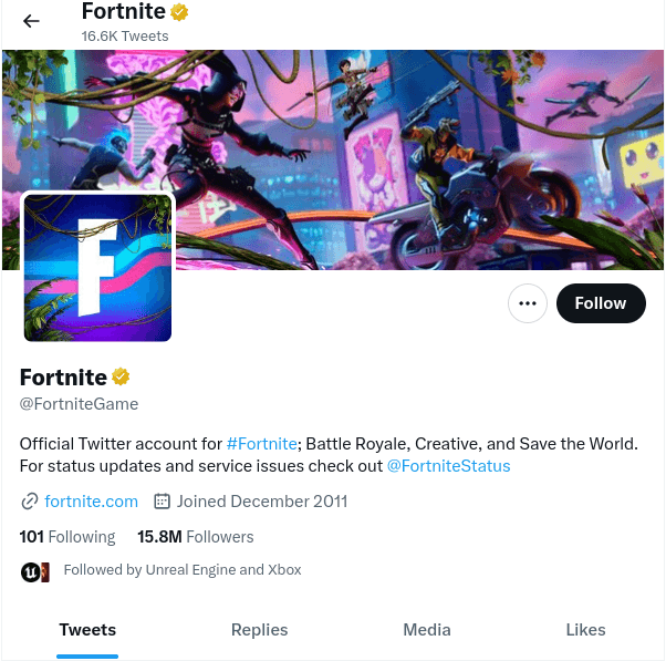 Fortnite Twitter Account
