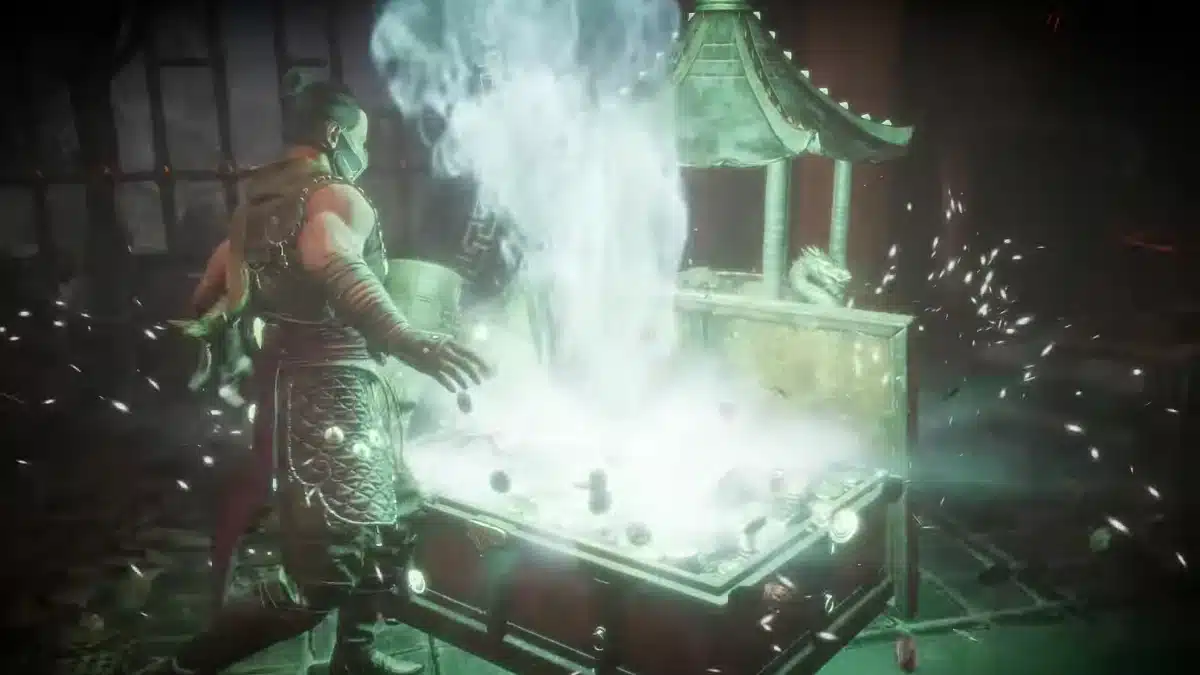 Mortal Kombat 1: The Legendary Game Ditches The Krypt Mode 2 A player opening a chest in the Mortal Kombat Krypt game mode