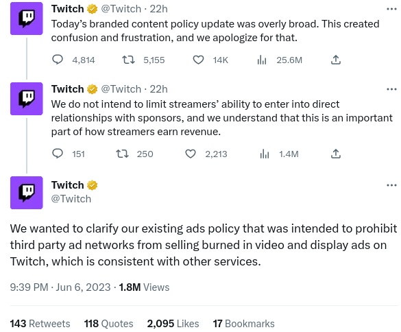 Twitch's Policy Backlash: Damage Control and Future Implications 2 Twitch Statement On Twitter