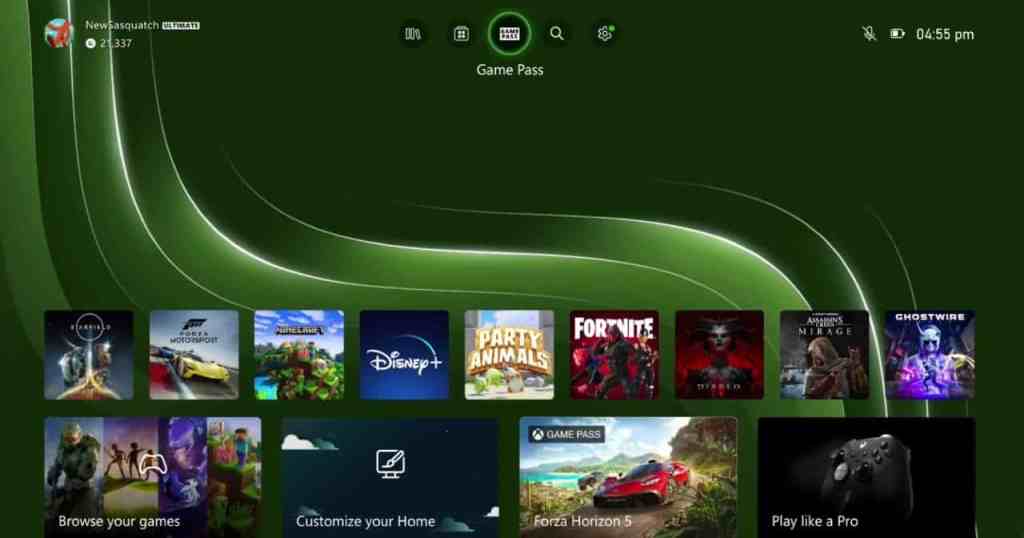 New Xbox Home