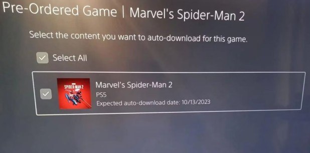 marvels spider-man 2 pre-load date