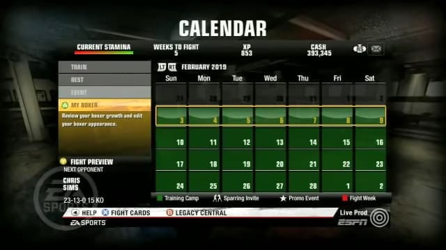 Fight Night Champion Interval Training