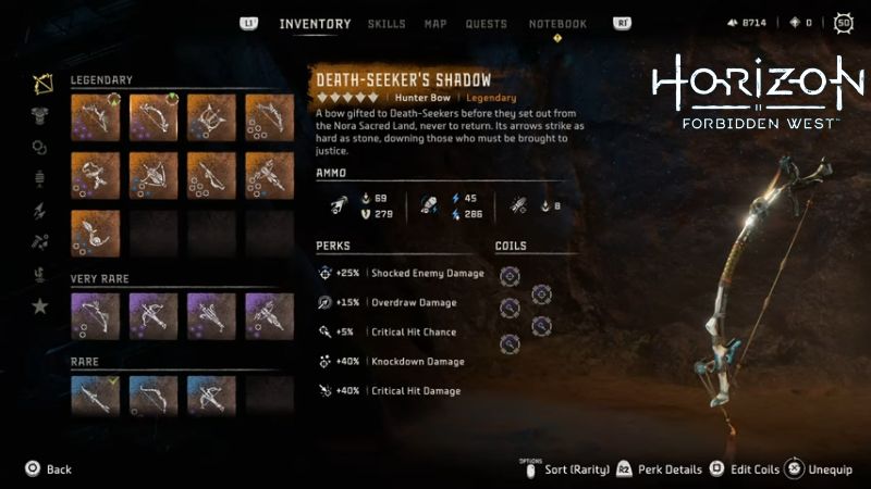 Horizon Forbidden West, Top 5 Best Weapons (Death Seekers Shadow)