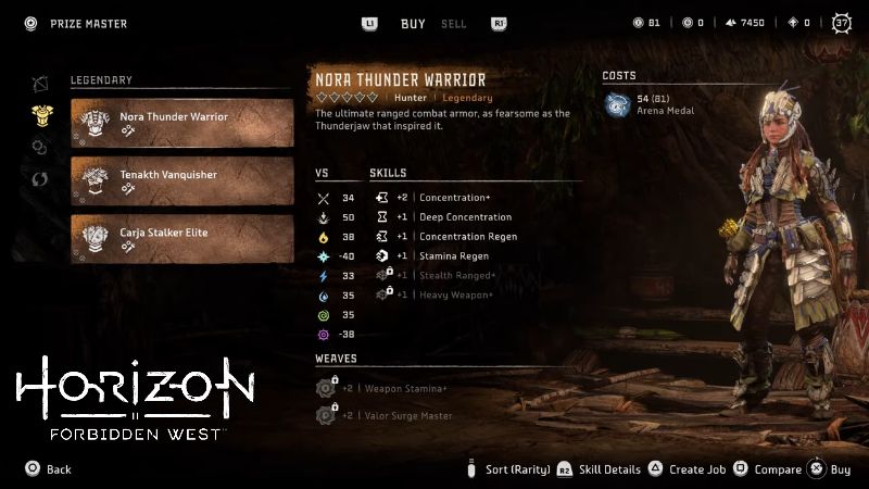 Horizon Forbidden West Top 6 best Armours Nora Thunder Warrior