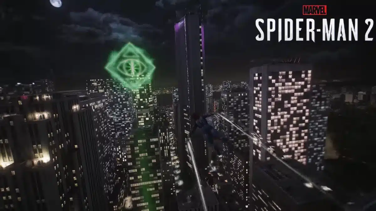Green and purple symbol spotted in Marvel’s Spider-Man 2 State of Play footage