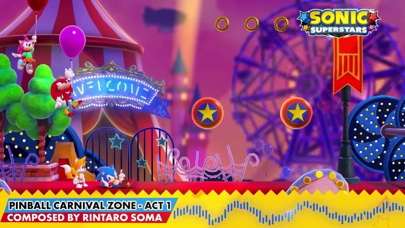 Sonic Superstars Soundtrack - Pinball Carnival Act 1