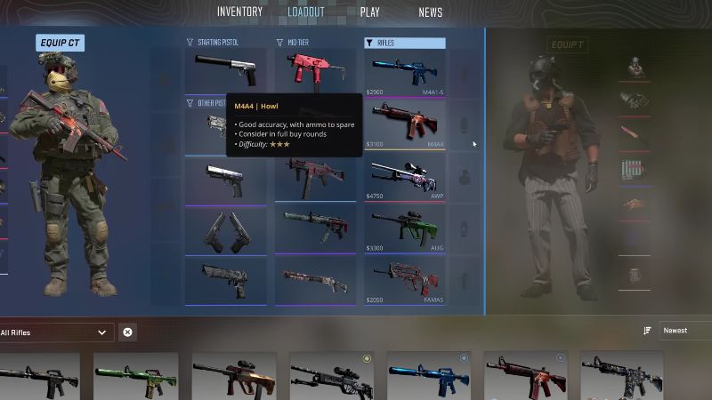 Counter-Strike 2 Weapons Menu