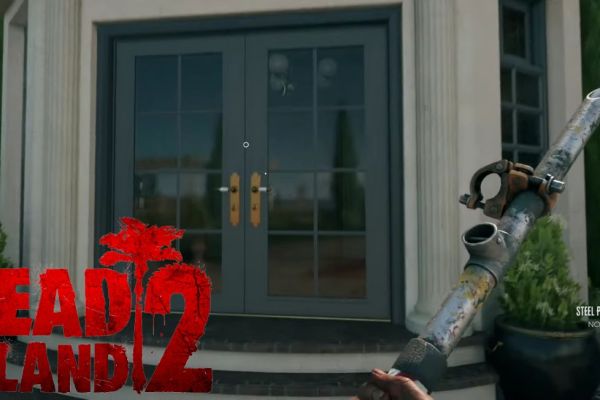 Dead Island 2 Gameplay Carrying Steel Pipe Outside Porch