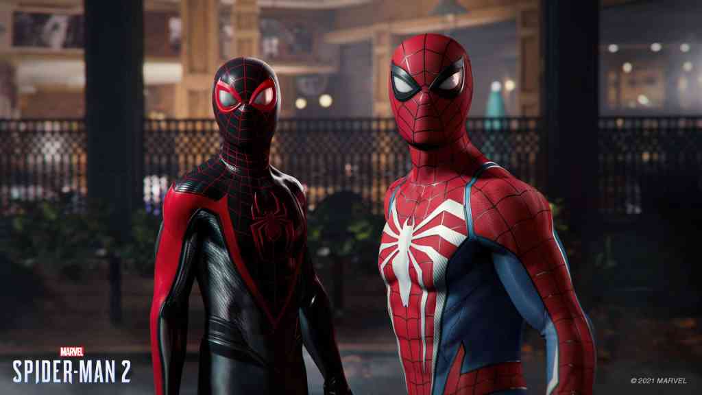 Miles and Peter stand together