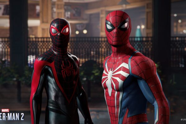 Miles and Peter stand together