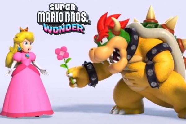 Super Mario Bros Wonder Peach and Bowser
