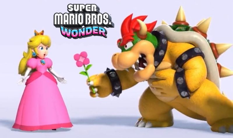 Super Mario Bros Wonder Peach and Bowser