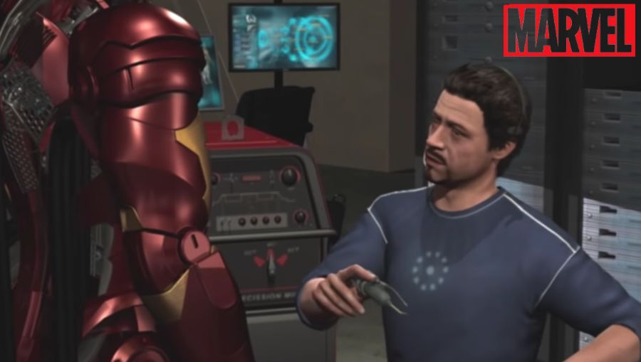 Tony Stark Working on Iron Man Suit