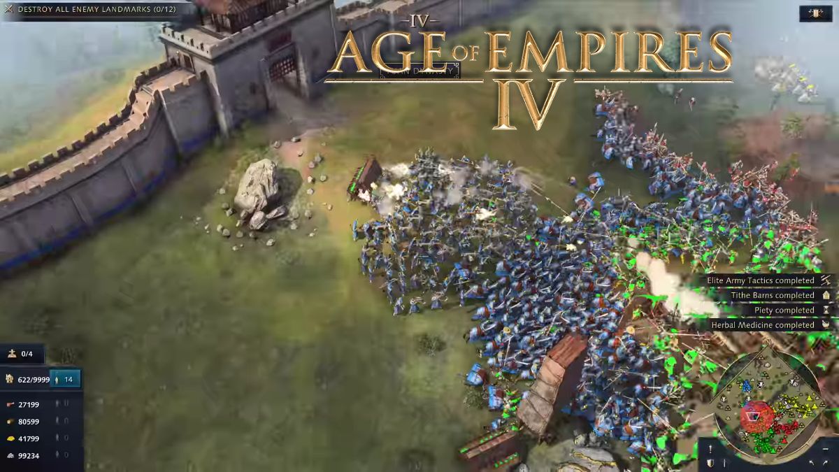 Age of Empires 4 - Massive Mountain Wall Defence