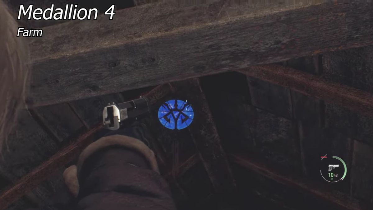 Blue Medallion 4 in the Farm Resident Evil 4 Remake