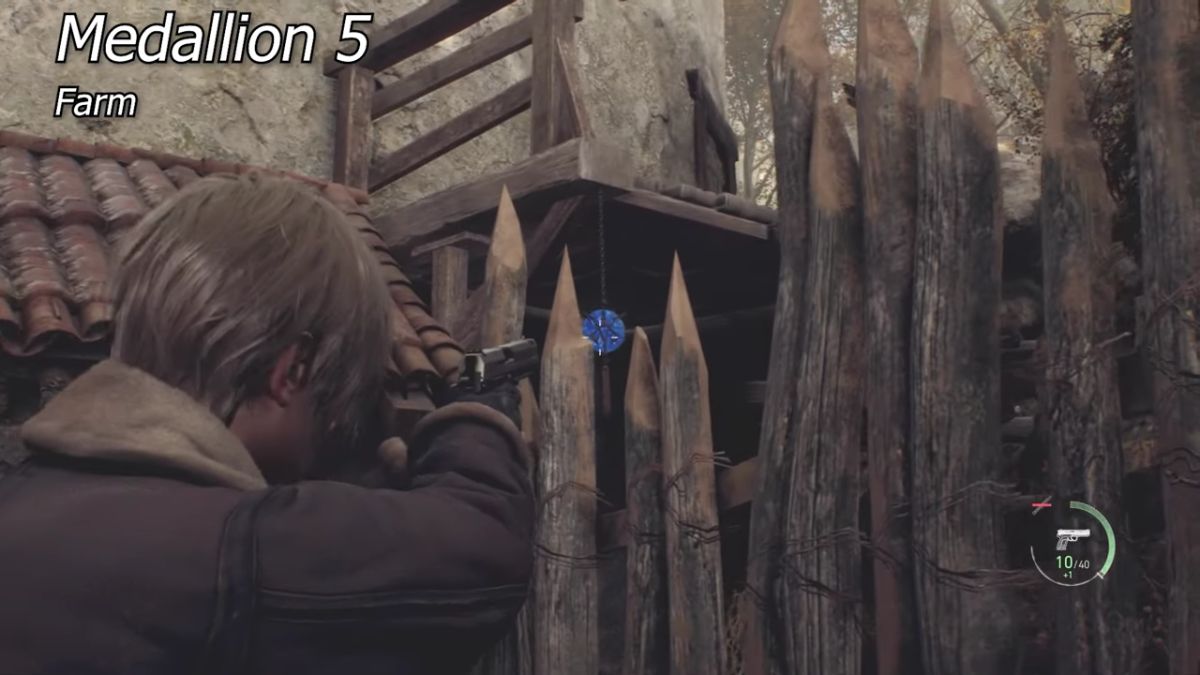 Blue Medallion 5 in the Farm Resident Evil 4 Remake