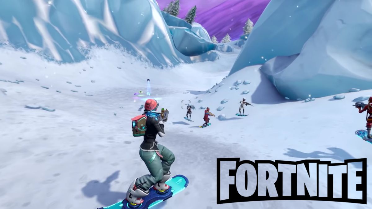 Fortnite Driftboard Gameplay in the Snow