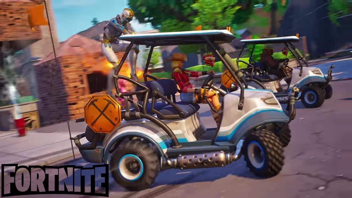 Fortnite Season OG Golf Cart Gameplay in Tilted Towers