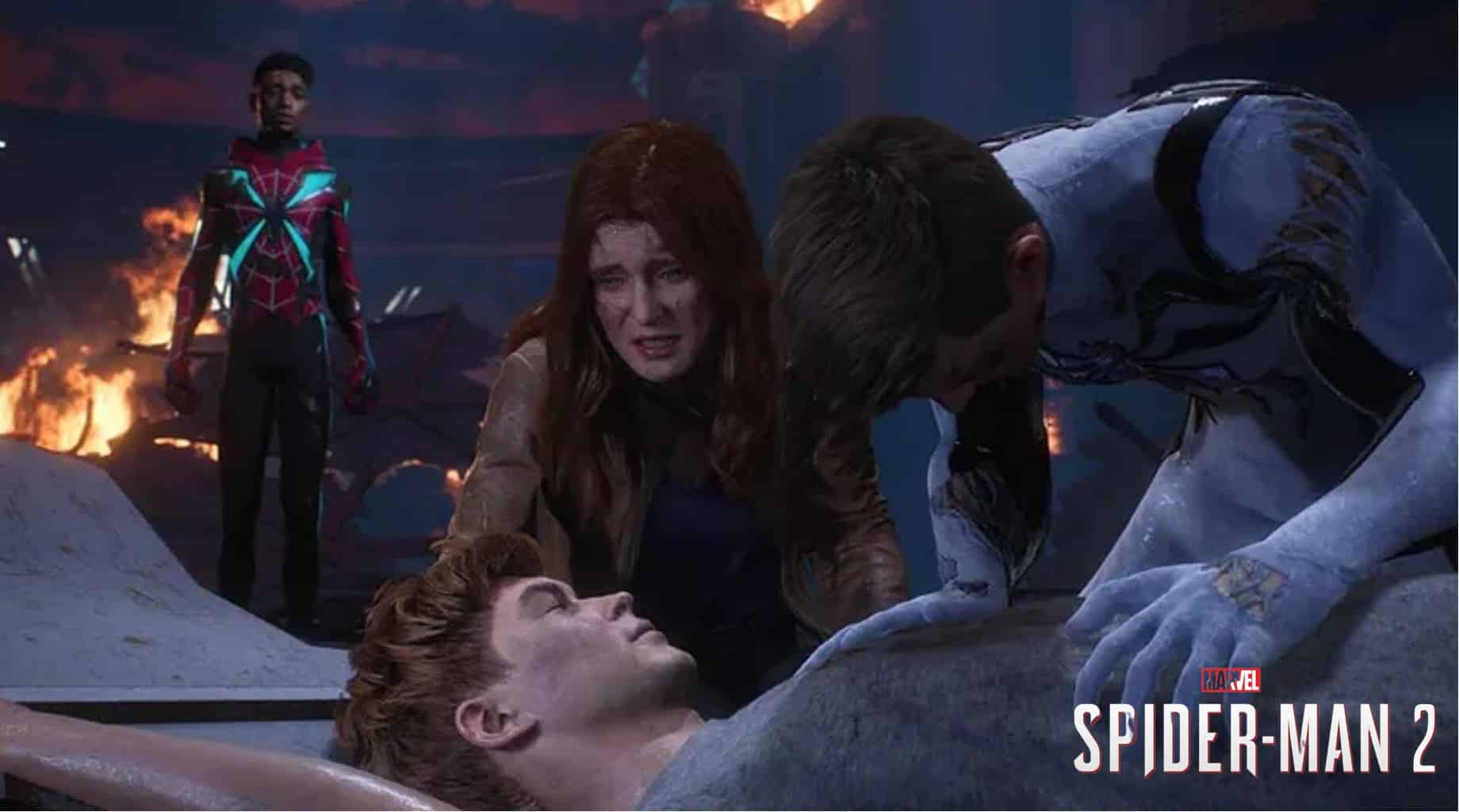 Harry dies in front of Peter and MJ