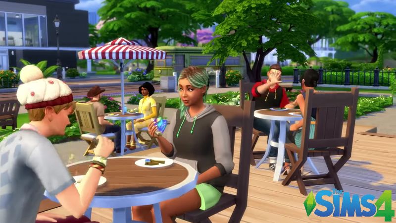 The Sims 4 - Characters Eating at a Party