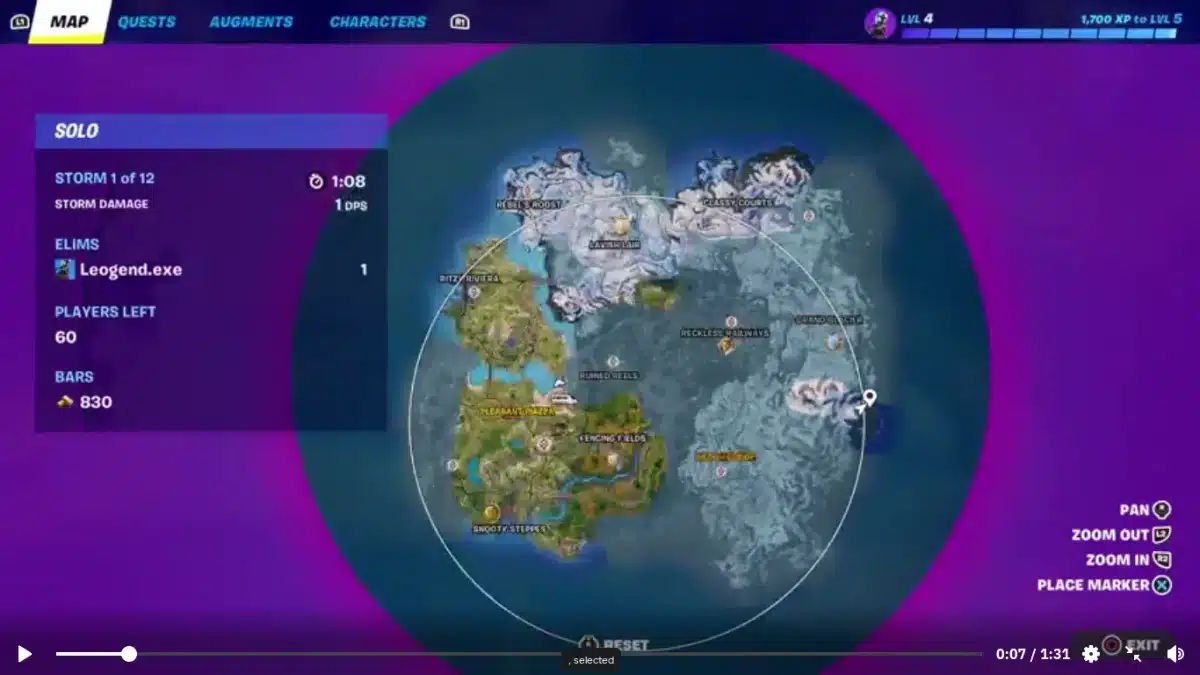 Fortnite Tweaks Storm Speed After Movement Changes 3 Cave Location on the map in Fortnite Chapter 5 S1