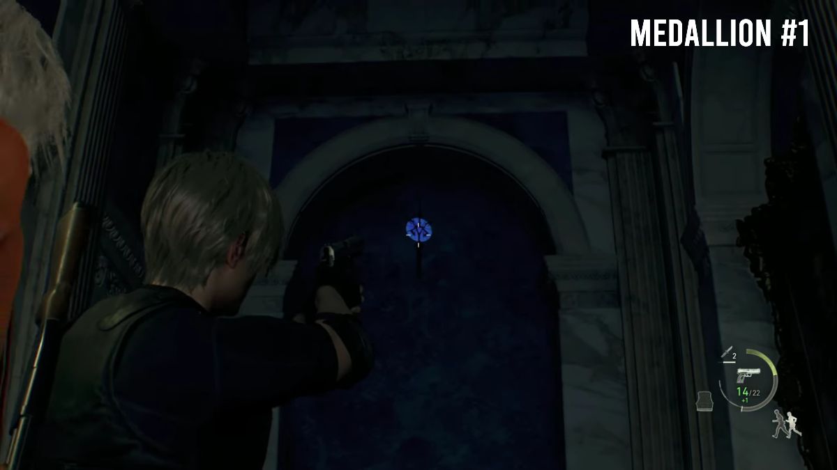Destroy the Blue Medallions 4 Request - Resident Evil 4 Remake Medallion 1