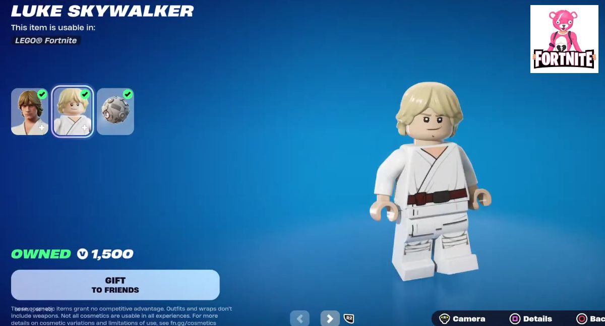 Fortnite Luke Skywalker LEGO Star Wars Skin