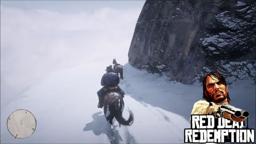 Red Dead Redemption 2 - Travelling in the snow on horseback
