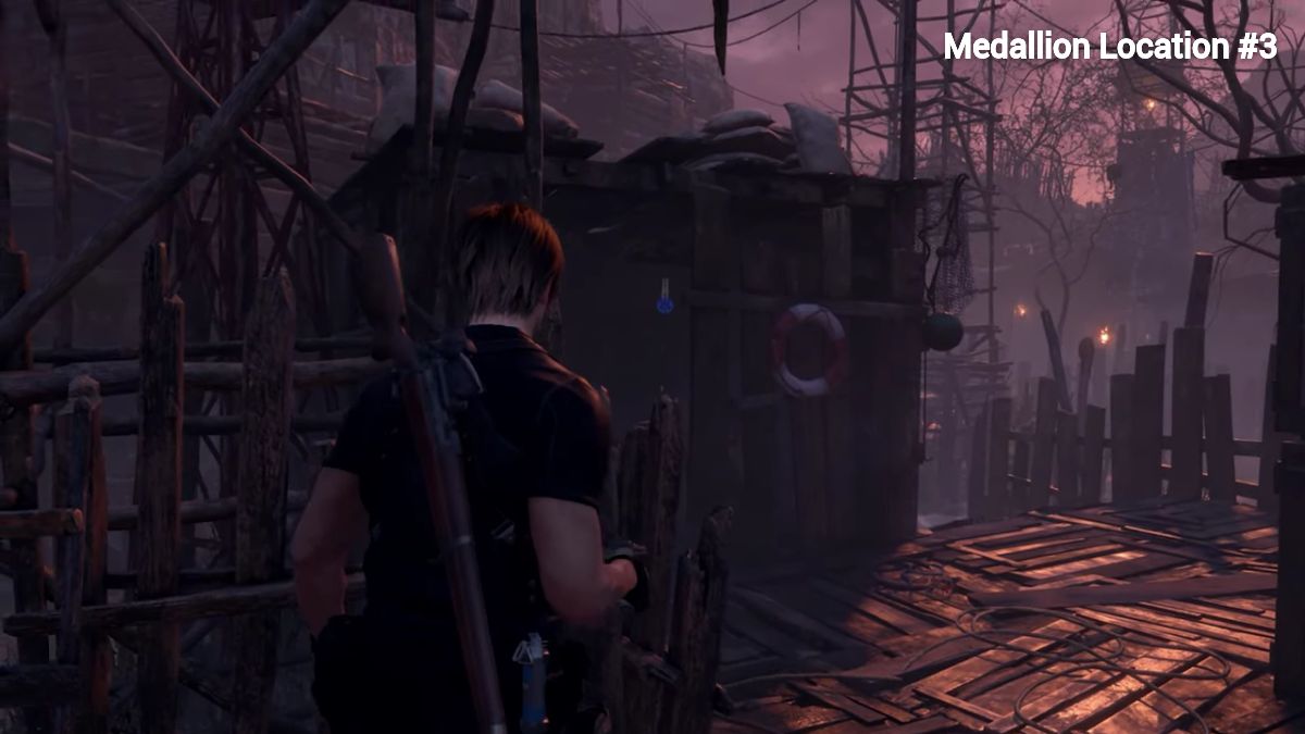 Resident Evil 4 Remake Quarry and Fish Farm Blue Medallion Location 3