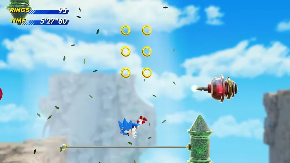 Sonic Superstars - Collecting Rings in mid-air