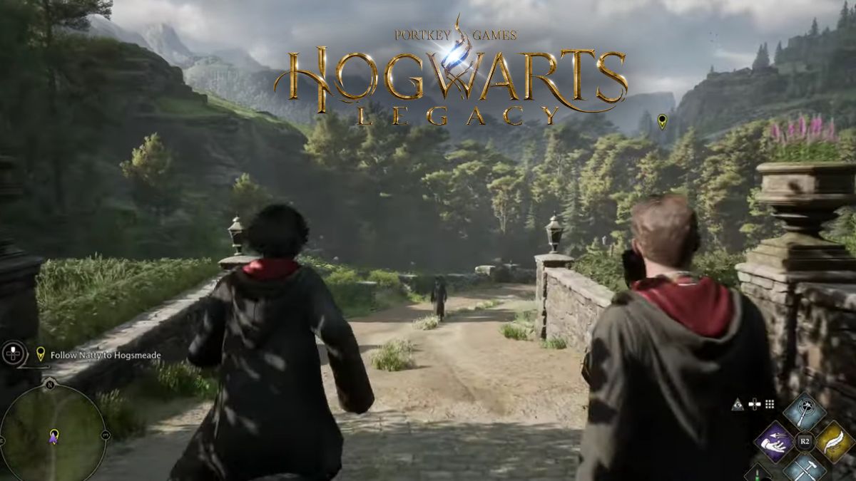 Hogwarts Legacy Gameplay - Running across a Bridge