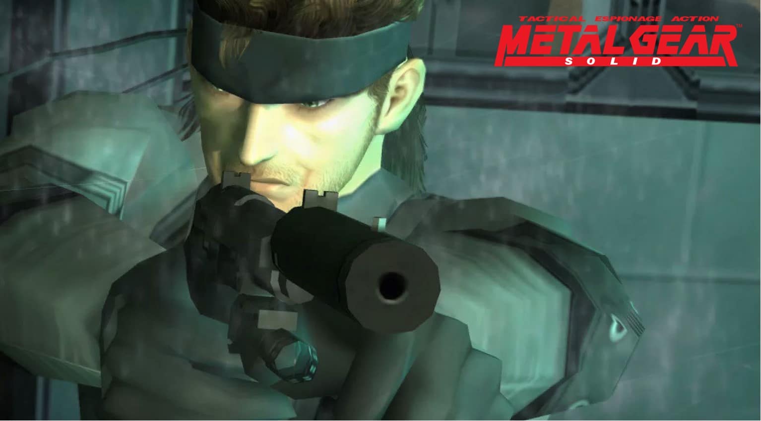 Snake shoots His Gun in MGS