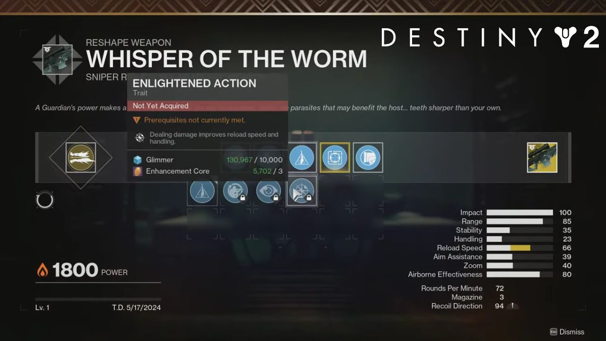 Destiny 2 Whisper of the Worm