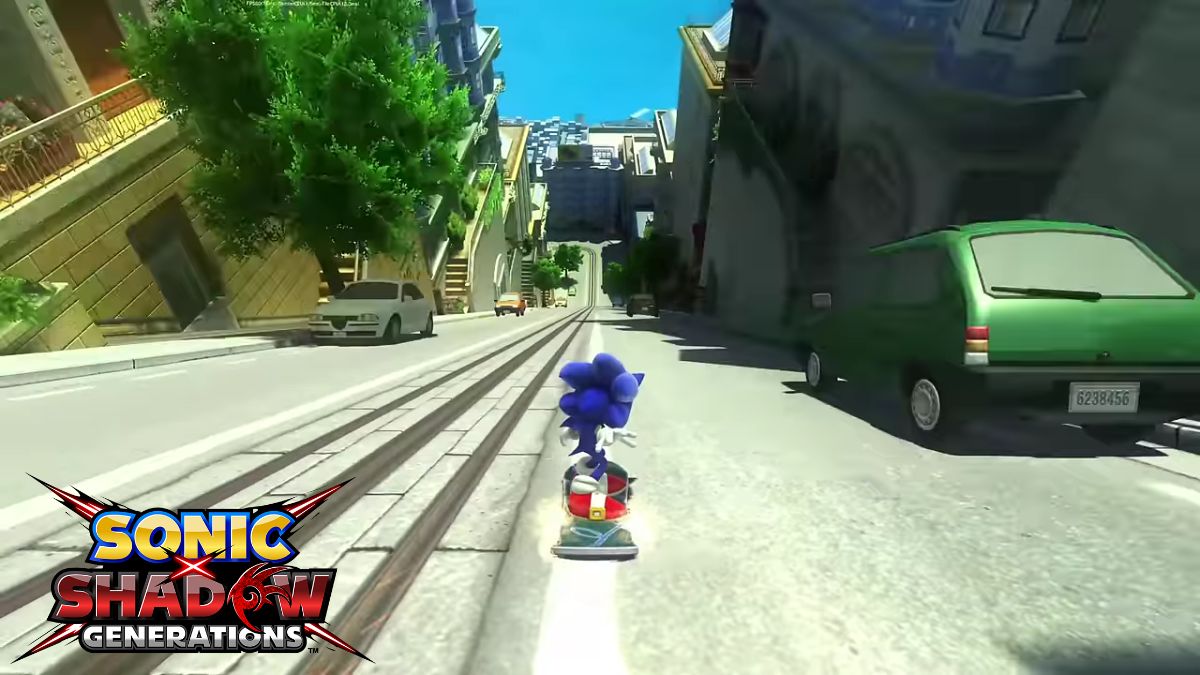 Sonic x Shadow Generations - Skateboarding downhill on the road