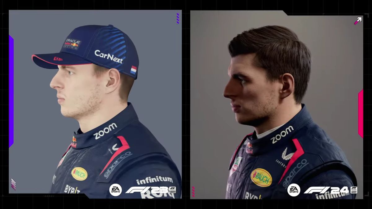 F1 24 Max Verstappen face capture
