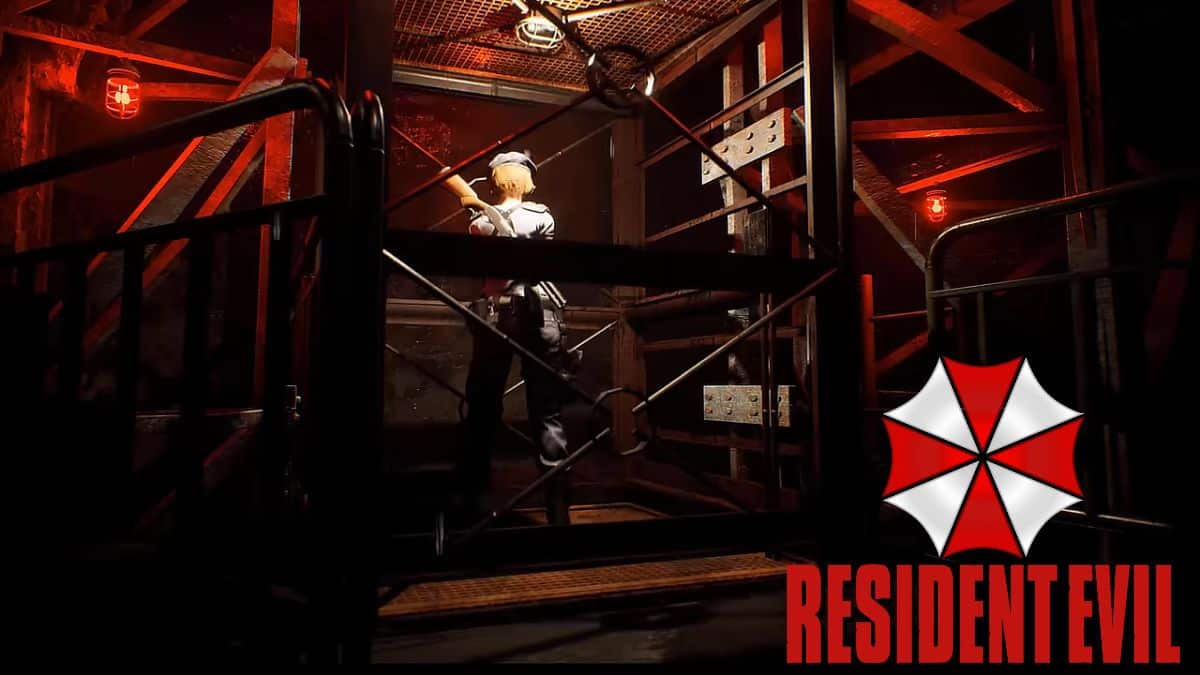 Jill Valentine using a lift in the original Resident Evil
