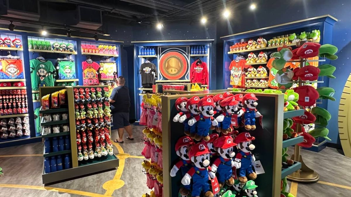 Super Mario Merchandise area at Universal Orlando