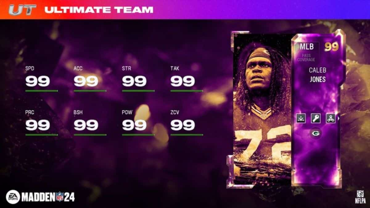 Caleb Jones Madden 24 99 Card