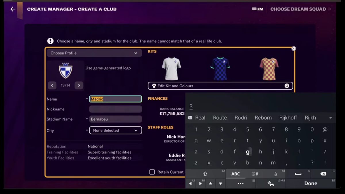 Create a club mode FM24