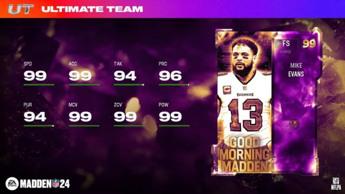 Mike Evans Madden 24 99 Card