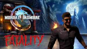 Mortal Kombat 1, Fatality, Johnny Cage with a MK Backdrop