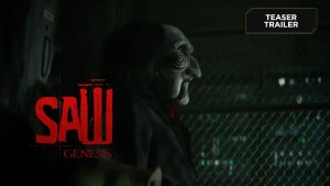 Billy The Puppet from the SAW Franchise sitting on a desk.